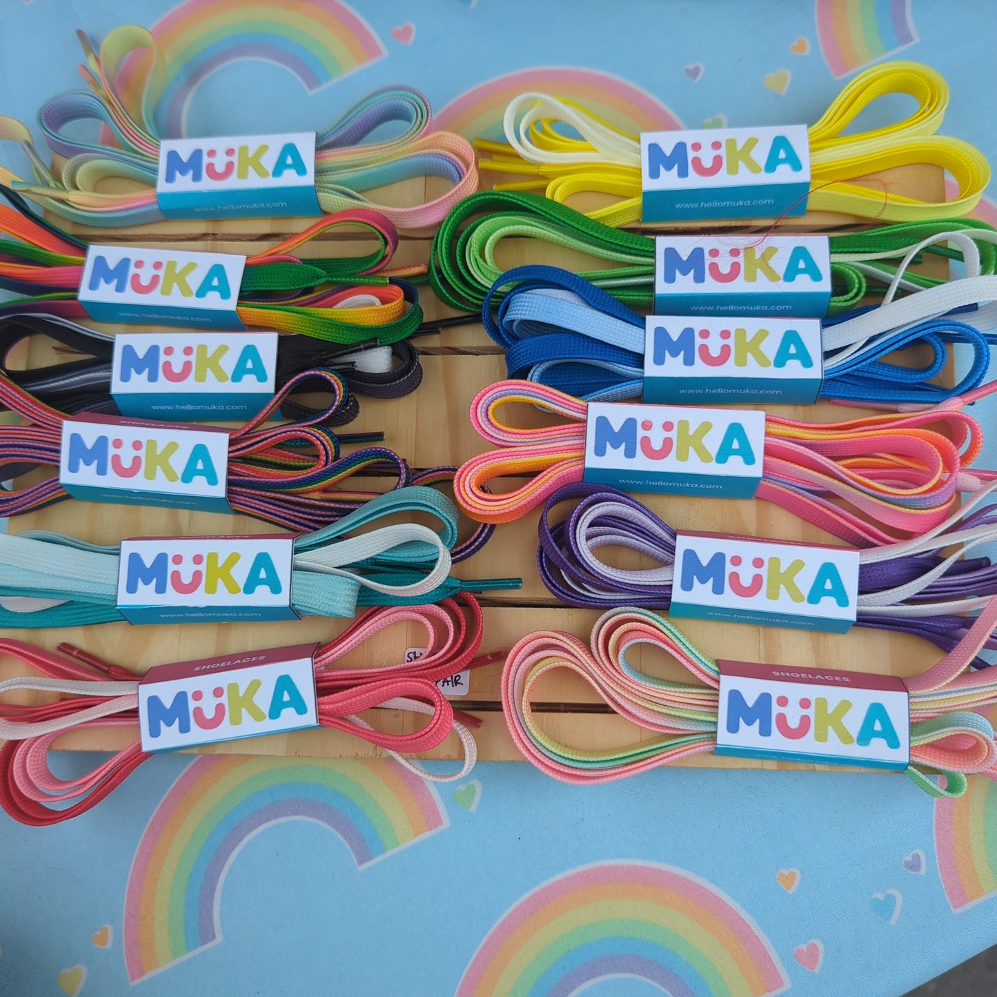 Shoelaces Rainbow Multi Colour