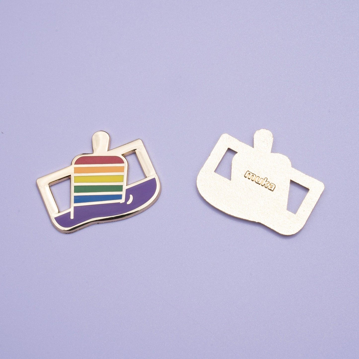 Ice Cream Shoelace Charm Rainbow Trans Non- Binary Flag - MUKA