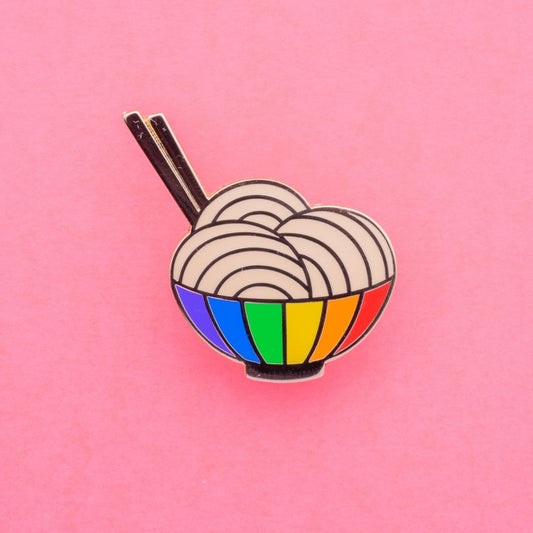 Rainbow Noodles Enamel Pin