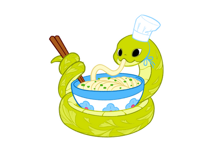 Danger Noodle Chef Sticker + Magnet Set - MUKA