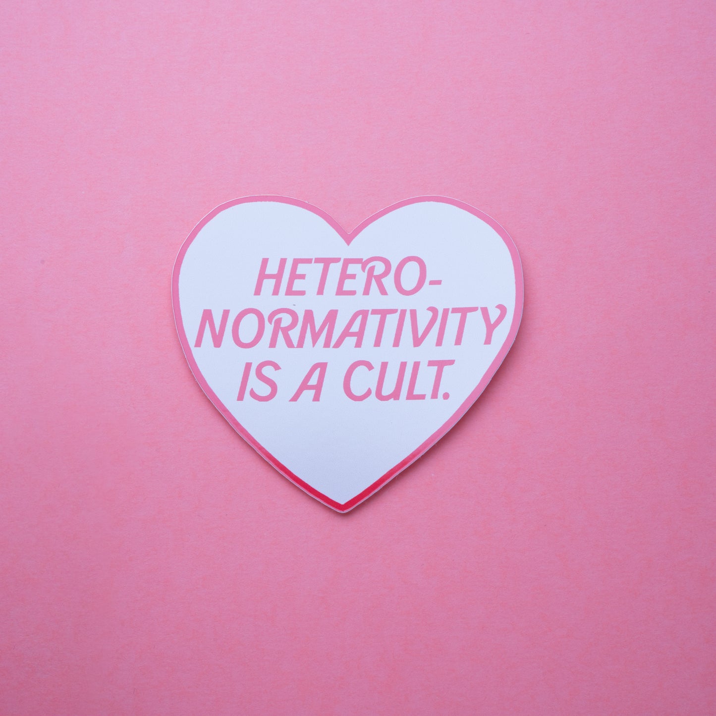 Heteronormativity Is A Cult Heart Sticker