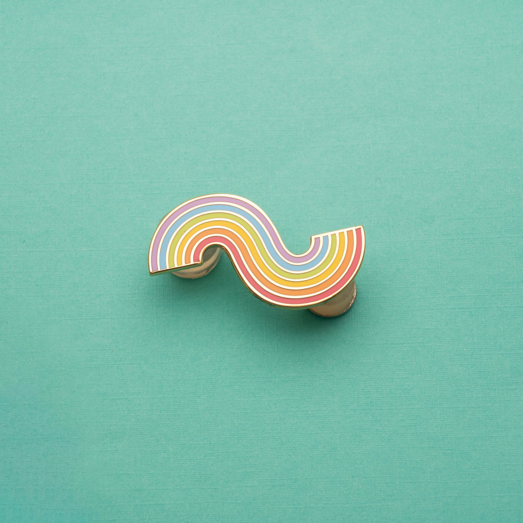 Rainbow Wave Enamel Pin - MUKA