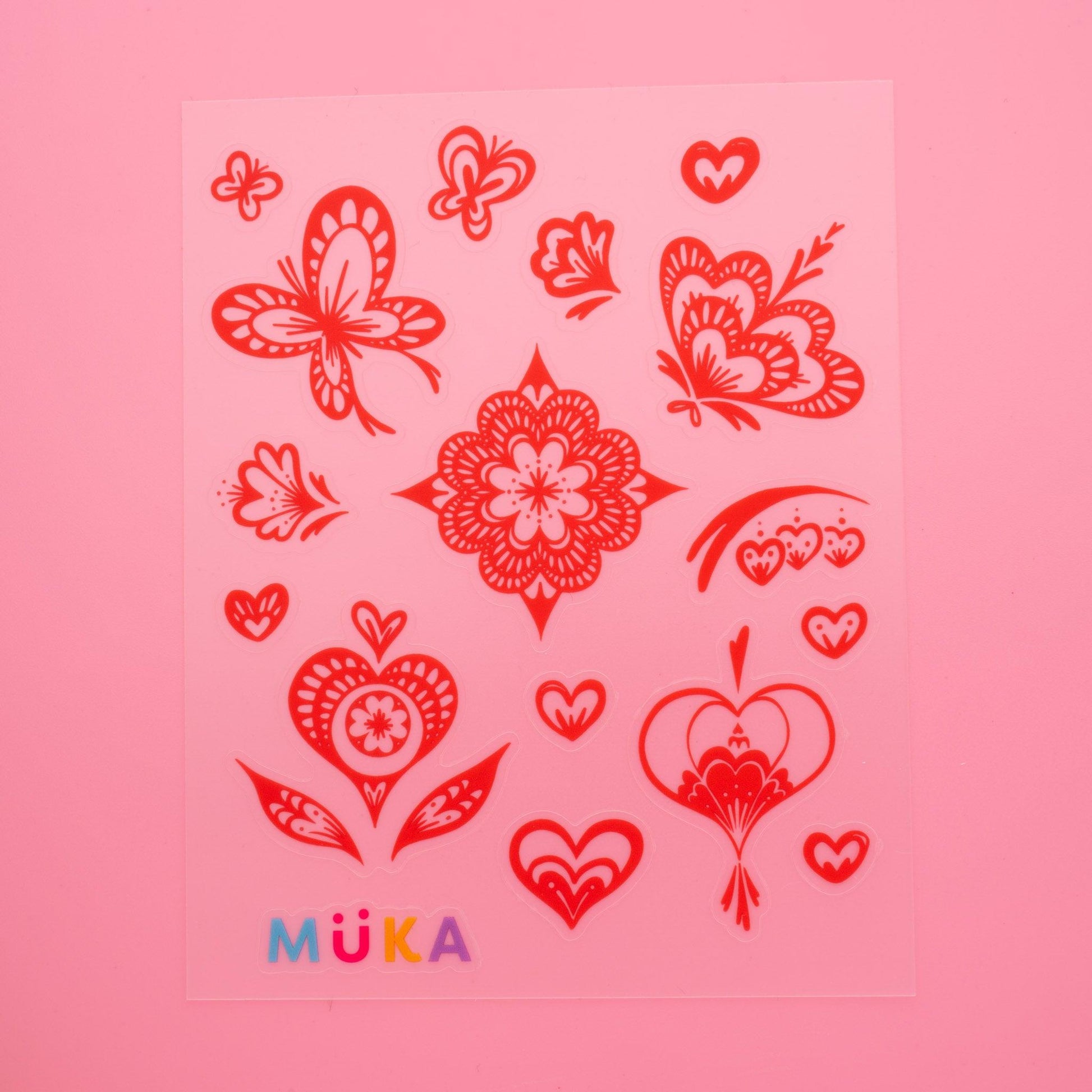 Paper Art Hearts Sticker - MUKA