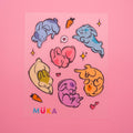 Rainbow Bunny Sticker Sheet - MUKA
