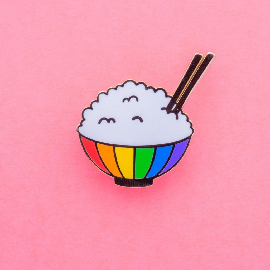 Rainbow Rice Enamel Pin - MUKA