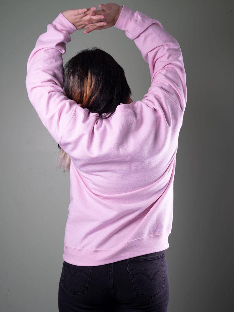 Too Tired To Care Sweater Pink - MUKA