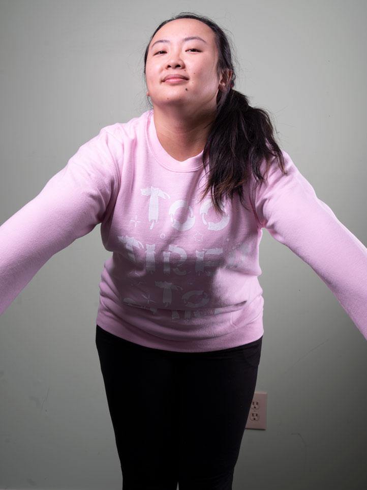 Too Tired To Care Sweater Pink - MUKA
