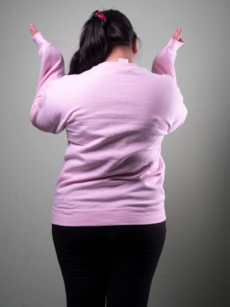 Too Tired To Care Sweater Pink - MUKA